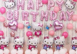 Bóng trang trí sinh nhật bạn gái chủ đề Hello Kitty 10