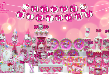 Phụ kiện trang trí sinh nhật chủ đề kitty