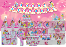 Phụ kiện trang trí sinh nhật bé gái chủ đề công chúa Disney