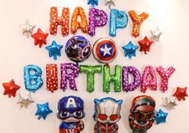 Set bóng trang trí sinh nhật bé trai chủ đề siêu nhân