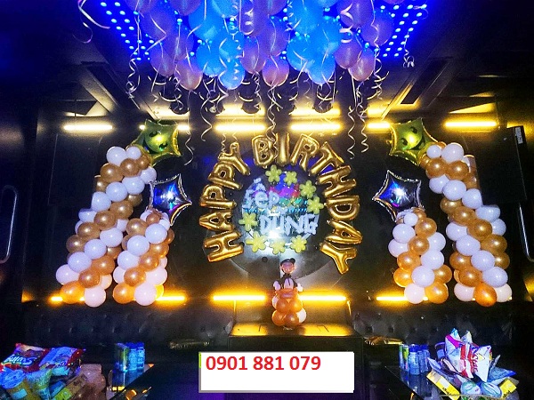 Bóng trang trí sinh nhật quán karaoke - Bóng sinh nhật Con Cưng
