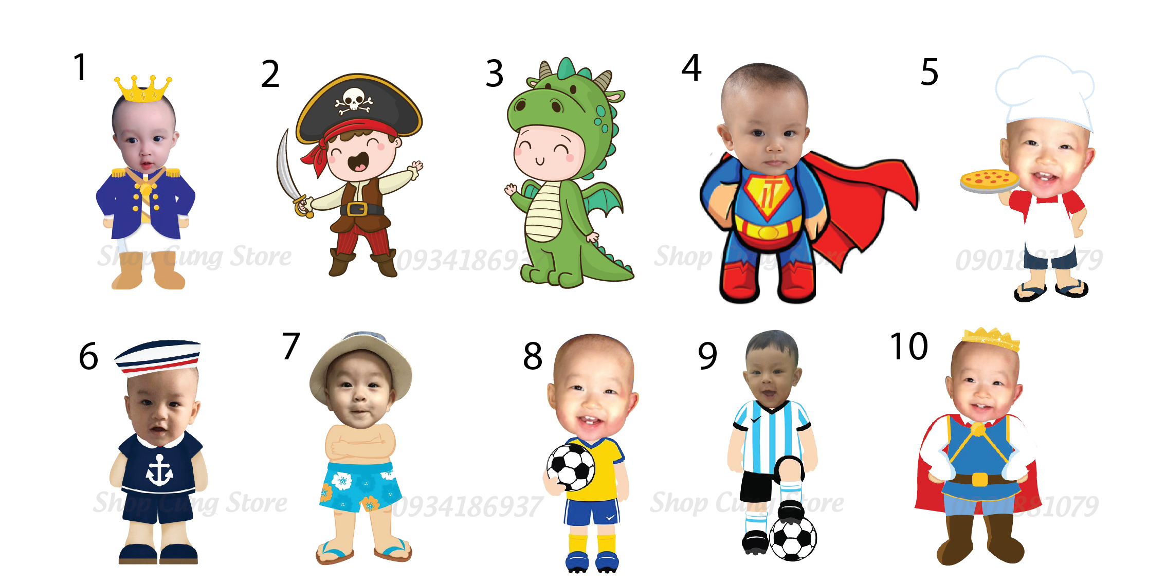Top 10 mẫu thiết kế chibi đẹp nhất dành cho bé trai - Bóng sinh nhật Con  Cưng