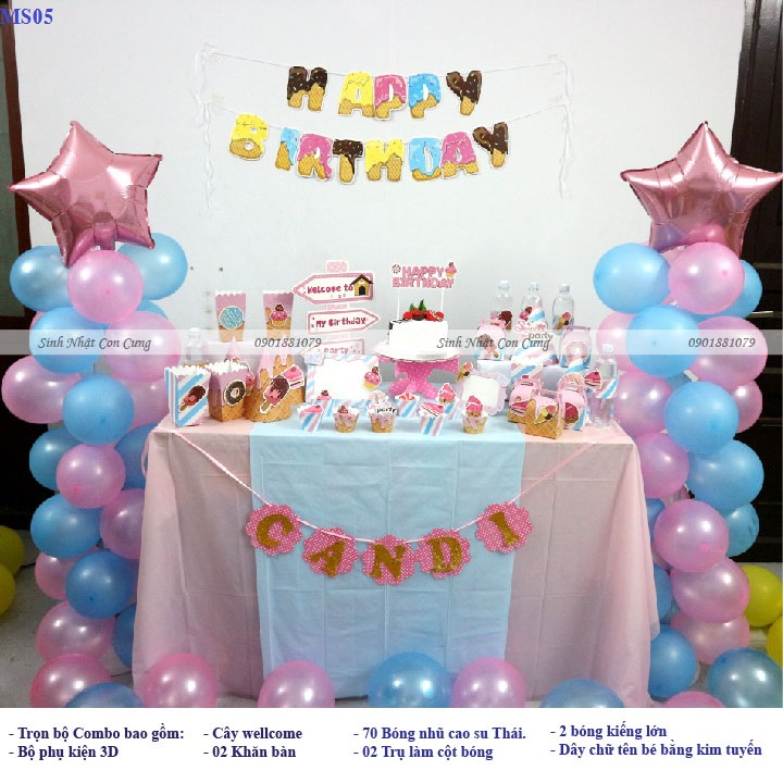 Dịch vụ trang trí bàn sinh nhật cho bé  Party Design
