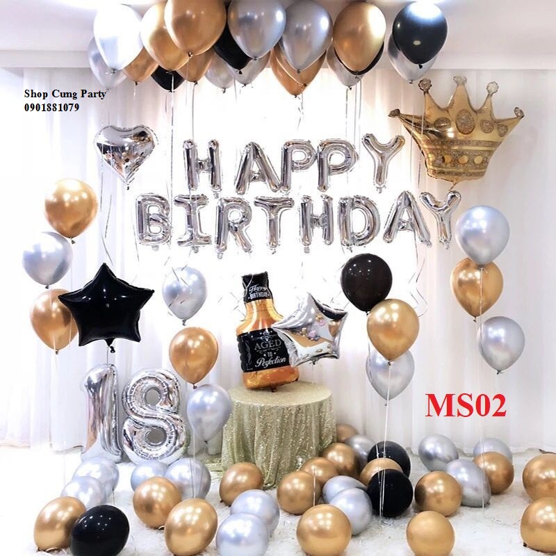 Bong bóng chữ cái  Phụ kiện trang trí sinh nhật Hazato Party