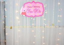 Rèm vải voan trang trí sinh nhật cho bé yêu