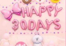 Bộ bong bóng trang trí đầy tháng cho bé 2020