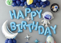 Bộ bóng trang trí sinh nhật cho bé trai chủ đề phi hành gia mã 02