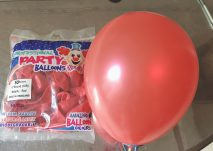 Bong bóng nhũ màu đỏ trang trí tiệc