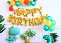 1. Set bong bóng khủng long trang trí sinh nhật