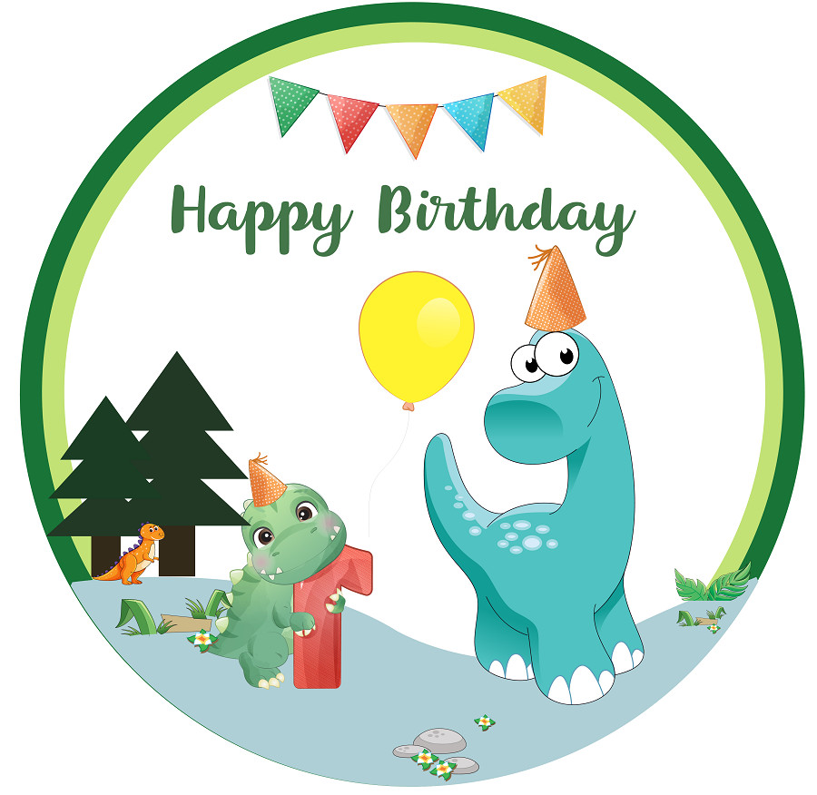 phông sinh nhật khủng long