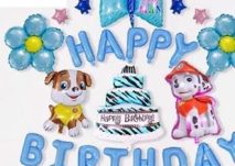 Set bóng trang trí thôi nôi chủ đề chó cứu hộ cho bé trai