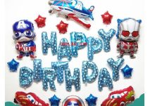 Bộ bóng trang trí sinh nhật cho bé trai chủ đề siêu nhân