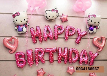 Set bóng hello kitty dành cho bé gái đáng yêu