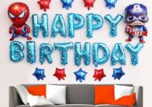 Set bóng trang trí sinh nhật bé trai chủ đề siêu nhân