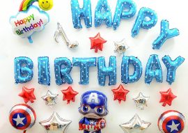 Set bóng trang trí cho bé trai với chủ đề siêu nhân A