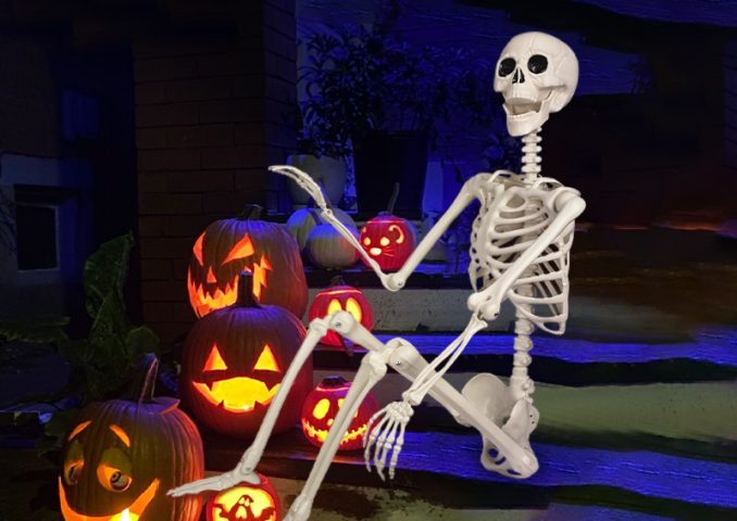 Mô hình bọ xương người như thật trang trí halloween