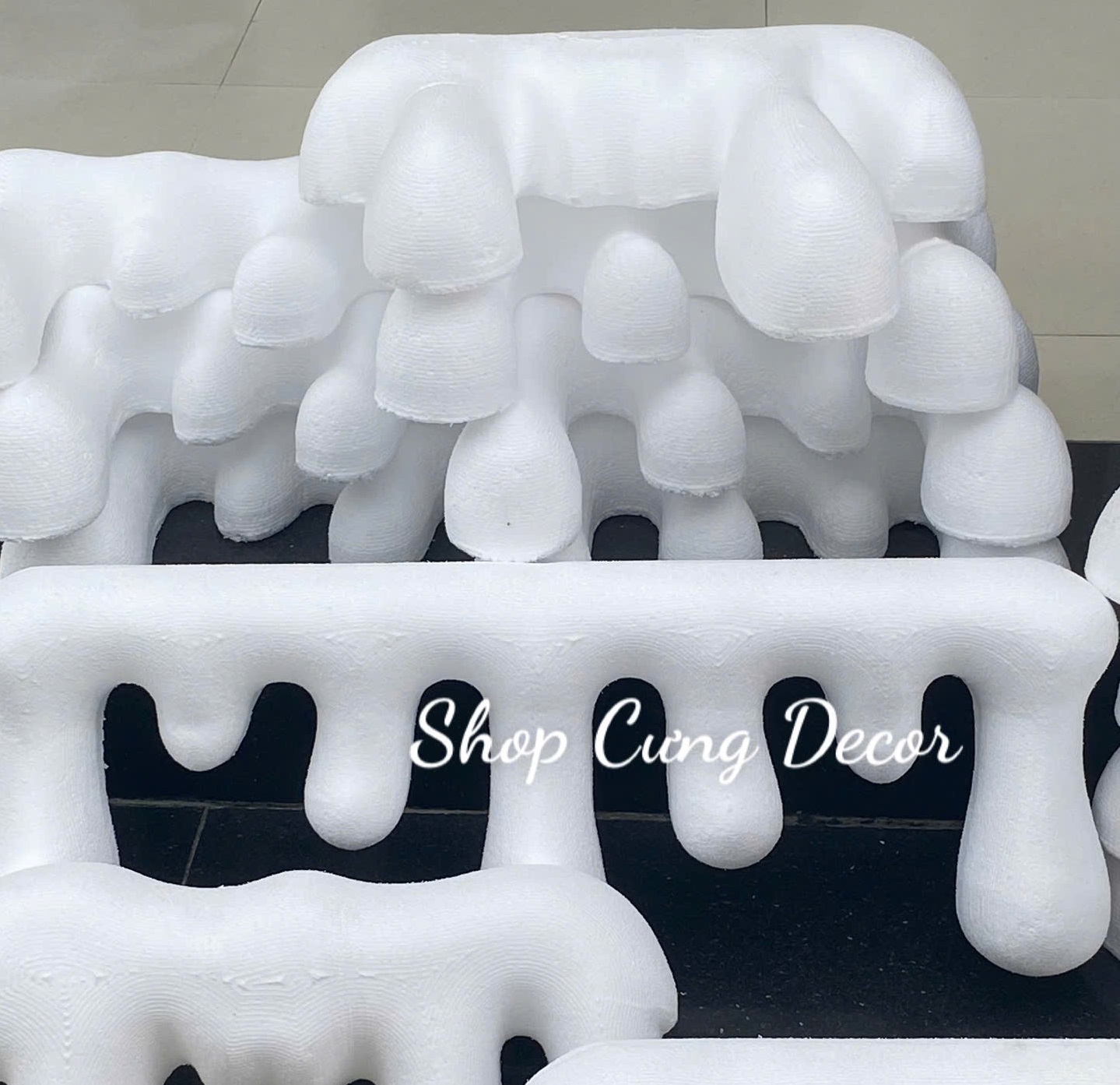 Mô hình xốp tuyết tan chảy trang trí noel 04