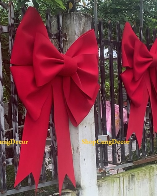 NƠ XỐP KHỔNG LỒ 60cm - 80cm -1m - 1,2m - 1,5m TRANG TRÍ GIÁNG SINH 01